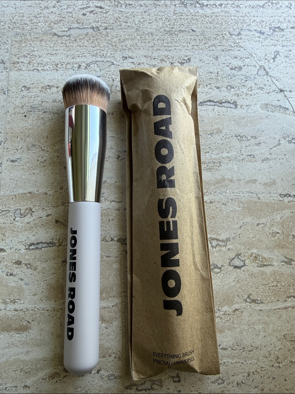 Jones Road Everything Brush - White Handle with Silver Ferrule